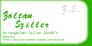 zoltan sziller business card